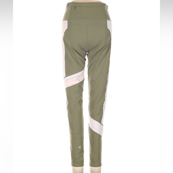 Sweaty Betty Power Block Gym Leggings Sage & Pink Colorblock Women's Size XS - Picture 5 of 10